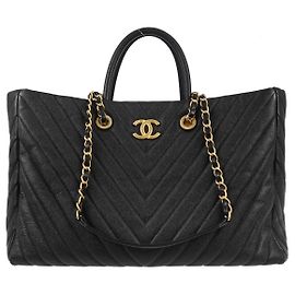 Chanel Shopping gesteppter Strick Pluto Glitter Large