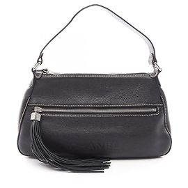 Borsa a tracolla in pelle nera Chanel