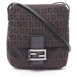 Bolsa de mão Fendi Zucchino em lona e couro