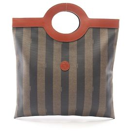Borsa Tote Fendi Pecan marrone pelle e tela