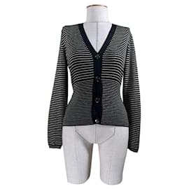 Miu Miu Gestreifter Strickcardigan aus Wolle und Seide