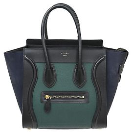 Céline Bolso de hombro Celine Luggage en piel tricolor
