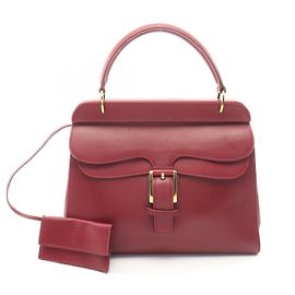 Sac à main en cuir bordeaux Gucci