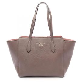 Gucci Swing Tote Bag beige Leder