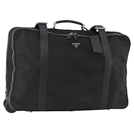 Borsa Boston PRADA in nylon nero con dettagli argento Autentica bs35527