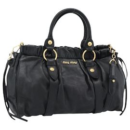 Borsa Miu Miu in pelle 2way Nera Oro Autentica 189206SAM