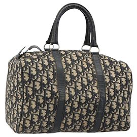 Borsa Christian Dior Trotter Canvas Blu Navy Argento Autentica 187811