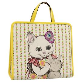 Borsa GUCCI per bambini Yuko Higuchi in tela gialla 605614 Auth 188912M