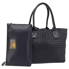 BOTTEGA VENETA INTRECCIATO Cabas PM Borsa in pelle Viola Oro Auth yk20527SAV