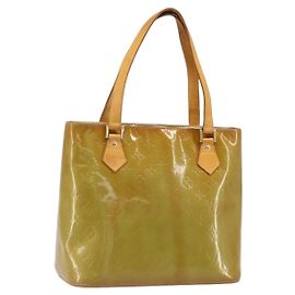 LOUIS VUITTON Bolso Monogram Vernis Houston Baby Blue M91005 LV Auth hk3835