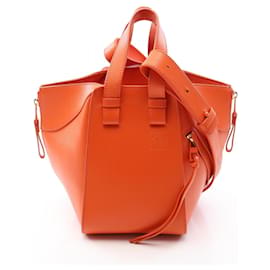 Borsa a mano 2-Way Hammock Compact in pelle arancione Loewe