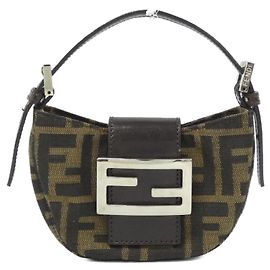 Fendi 26673 Handtasche aus Canvas mit Silberhardware