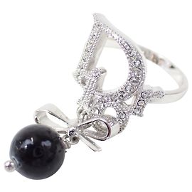 Anello a fascia in acciaio inossidabile argento Christian Dior