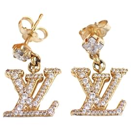 Orecchini a lobo placcati oro Louis Vuitton