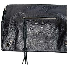 Clutch Balenciaga City in pelle nera