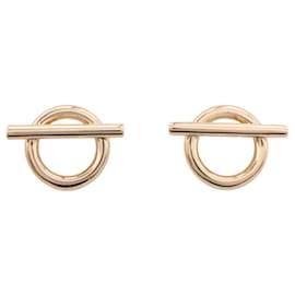 Hermes Finesse 18K Pink Gold Stud Earrings - Hermès