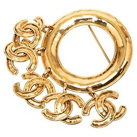 Spilla Chanel Vintage Coco Mark 94P Placcata Oro