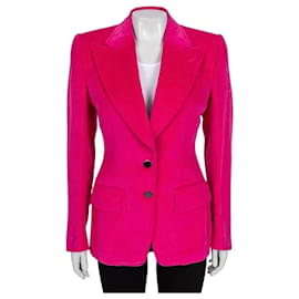 Taillierter Blazer aus rosa Samt von Tom Ford - IT40/S gebraucht