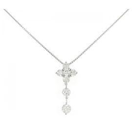 Autre Marque Collana a fiore in platino e diamanti