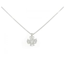 Autre Marque Collana a fiore in platino e diamanti
