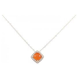 Autre Marque Collana in Agata e Diamante Au750
