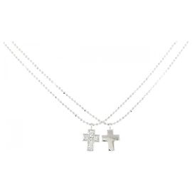 Autre Marque Collana con Croce di Diamanti Au750