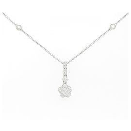 Autre Marque Au750 Flower Diamant-Halskette