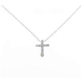 Autre Marque Collana in oro bianco Pt900 Au750 e diamanti
