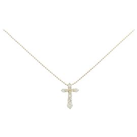 Autre Marque Collana con Croce in Diamanti Au750