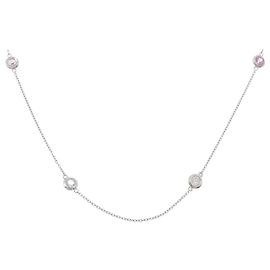 Autre Marque Collana in zaffiro, diamante e acquamarina in Pt950/Pt850
