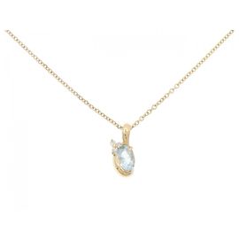 Autre Marque Colar de Água-marinha e Diamantes Au750