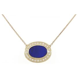 Autre Marque Collana in Lapis Lazuli e Diamanti K14YG K18YG