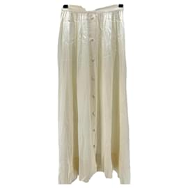 Falda de seda blanca con botones DEITAS - Autre Marque