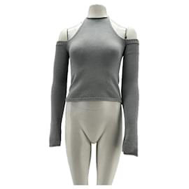 Top gris con hombros descubiertos - Autre Marque