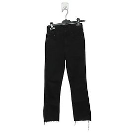 Mother Jeans crop Black Insider con dobladillo deshilachado - talla UK 6