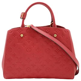 Louis Vuitton Red Monogram Empreinte Montaigne MM