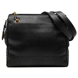 Borsa a Spalla Chanel Black Triple CC Caviar
