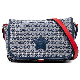 Bolso bandolera Gucci Blue Kids GG Canvas Star