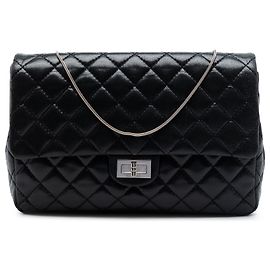 Chanel Black Quilted Iridescent Lambskin Reissue 2.55 Chain Flap