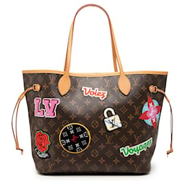 Louis Vuitton Brown Monogram Patches Neverfull MM