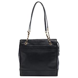 Chanel Black Triple CC Caviar Tote