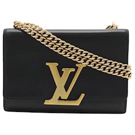 Louis Vuitton Black Leather Louise Chain MM