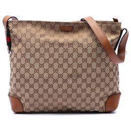 Gucci Beige GG Canvas Web Crossbody