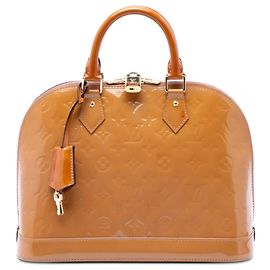 Louis Vuitton Alma PM in monogramma vernis marrone