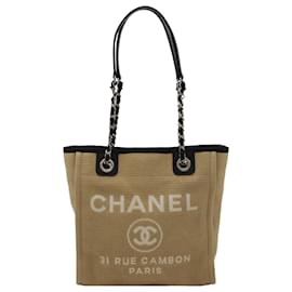 Tote Deauville Chanel in mini tela beige