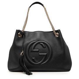 Gucci Black Medium Calfskin Soho Chain Tote