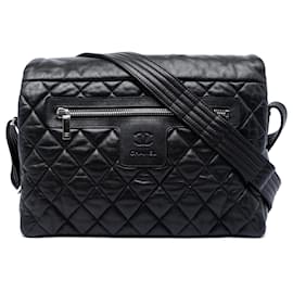 Chanel Black Large Quilted Caviar Coco Cocoon Messenger Bag