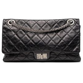 Chanel Black Quilted Aged Calfskin Reissue 2.55 Double Flap 228
