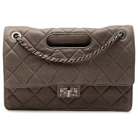 Chanel Brown Paris Byzance Jumbo Washed Lambskin Take Away Flap