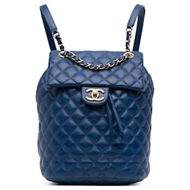 Zaino Chanel Blue Small Lambskin Urban Spirit